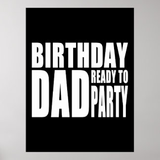 Poster Fête papa prêt à faire la fête