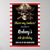 Poster Fête pirate Shiver My Tembers (Devant)