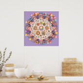 Poster Fête pour enfants avec thème Unicorn (Cuisine)