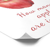Poster Fête prénatale Apple - devinez combien de pommes d (Coin)