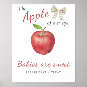 Poster Fête prénatale Apple - Les bébés sont doux