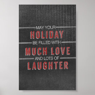 Poster fête rire amour Noël Chalkboard