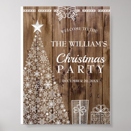 Poster Fête Russe Bois de Noël Bienvenue (Devant)
