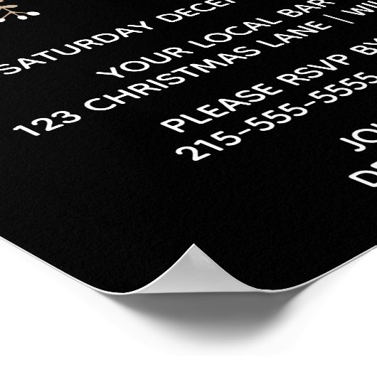 Poster Fête Rustique Floral Office (Coin)