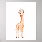 Poster Fête Safari sauvage Giraffe Animaux Anniversaire (Devant)