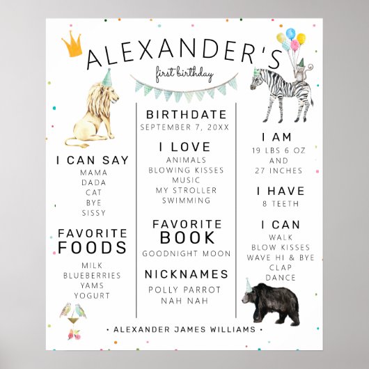 Poster Fête Simple Moderne pour un Animal de Compagnie - (Devant)