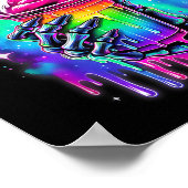 Poster Fête squelette des vibes Summerween Boissons d'été (Coin)