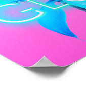 Poster Fête Tropicale Rave PINK de GLOW Neon (Coin)