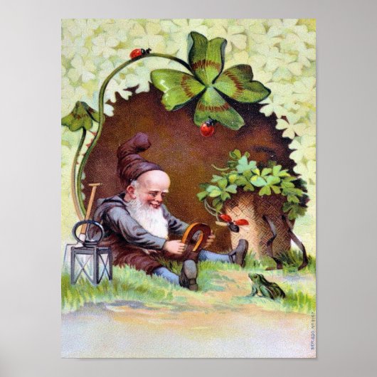 Poster Fête vintage de la St Patrick (Devant)