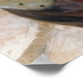 Poster fête vintage de Noël dame de vacances (Coin)