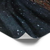 Poster fête vintage Noël couple vacances (Coin)