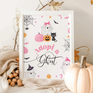 Poster Fêter Halloween en adoptant un fantôme pour son an