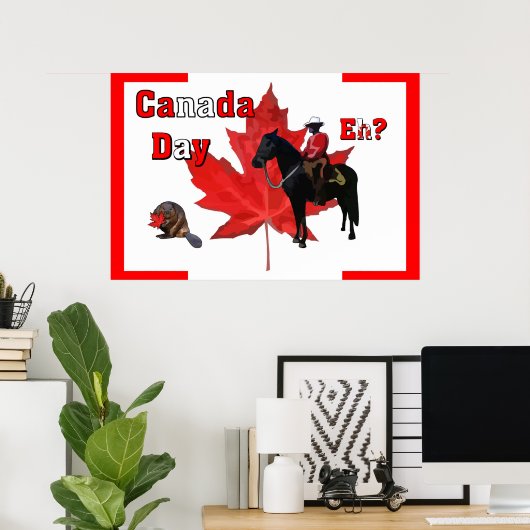 Poster Fêter la fête du Canada (Bureau à domicile)