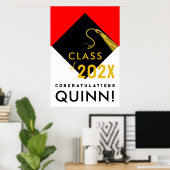 Poster fêtes de graduation personnalisées (Bureau à domicile)