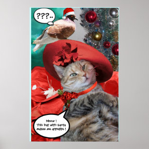 POSTER FÊTES DE NOËL DE LA PRINCESSE TATUS CAT