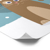 Poster Fêtes de Noël d'hiver père Noël chat animal de com (Coin)