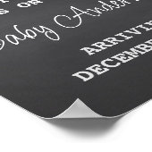 Poster Fêtes de Noël Faire-part de grossesse neutre (Coin)