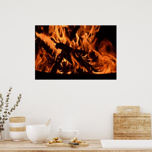 Poster Feu (Cuisine)