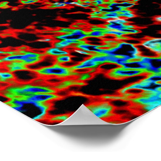 Poster Feu Abstrait dans une forêt (Coin)