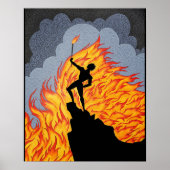 Poster "Feu (après Erte)" (Devant)