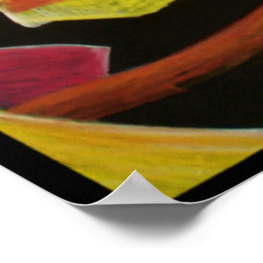 Poster Feu - Art noir (Coin)