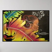 Poster Feu - Art noir (Devant)