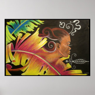 Poster Feu - Art noir