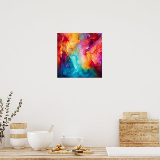 Poster Feu coloré (Cuisine)