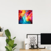Poster Feu coloré (Bureau à domicile)
