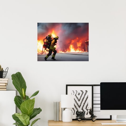 Poster Feu d'affiche (Bureau à domicile)