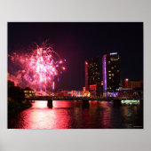 Poster Feu d'artifice à Grand Rapids (Devant)