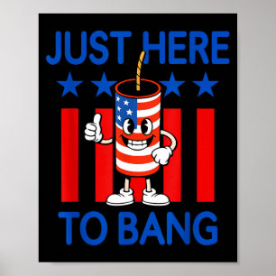 Poster Feu d'artifice américain humour patriotique juste