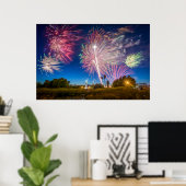 Poster Feu d'artifice du Jour de l'Indépendance - Suisun  (Bureau à domicile)
