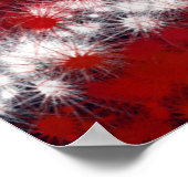 Poster Feu d'artifice étoiles et rayures drapeau américai (Coin)