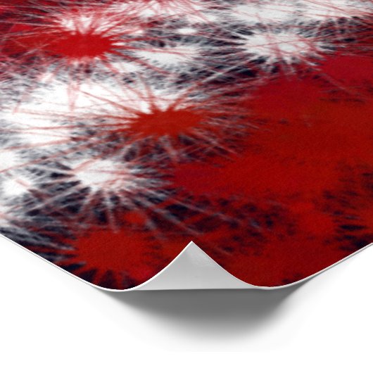 Poster Feu d'artifice étoiles et rayures drapeau américai (Coin)