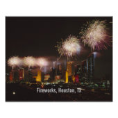 Poster Feu d'artifice, Houston, Texas (Devant)