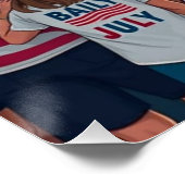 Poster Feu d'artifice Patriotique 4 juillet Feu d'artific (Coin)