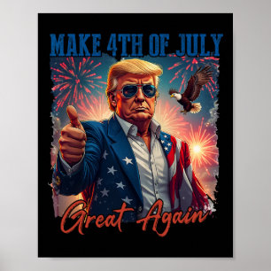 Poster Feu d'artifice patriotique de Donald Trump pour le