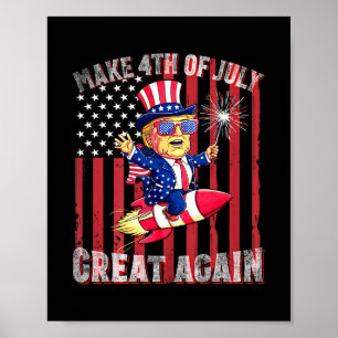 Poster Feu d'artifice patriotique de Donald Trump pour le