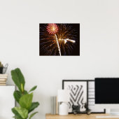 Poster Feu d'artifice sur la rivière Savannah (Bureau à domicile)