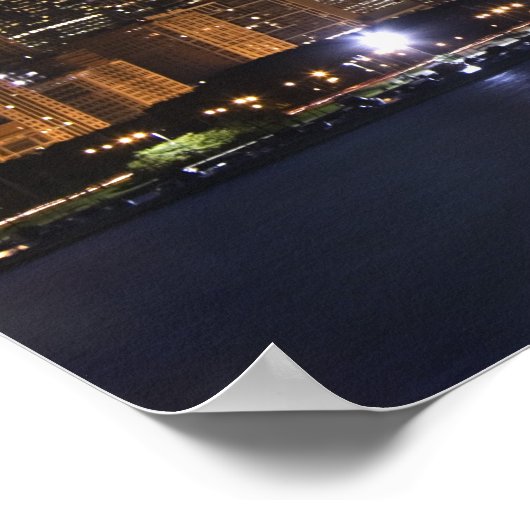 Poster Feu d'artifice sur la skyline de Chicago (Coin)