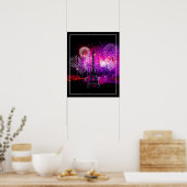 Poster Feu d'artifice Tour Eiffel 16" x 20" (Cuisine)