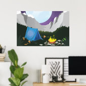 Poster Feu de camp (Bureau à domicile)