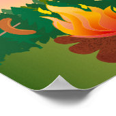 Poster Feu de camp extérieur d'été (Coin)