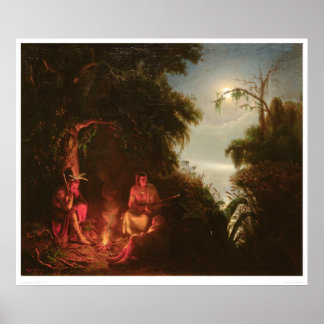 Poster Feu de camp indien (2166A)