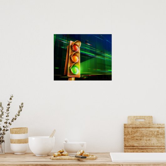 Poster Feu de circulation - (Cuisine)