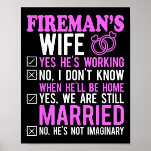 Poster Feu de femme mariée mariée Anniversaire Funny Fir