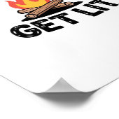 Poster Feu de feu de camp - Camping Adventure (Coin)