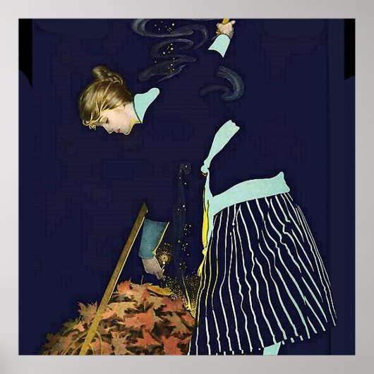 Poster Feu de feuilles d'automne par C Coles Phillips (Devant)