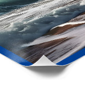 Poster Feu de foudre Waves Beach Paysage (Coin)